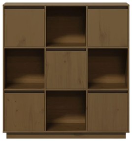Aparador alto 110,5x35x117 cm pinho maciço castanho mel