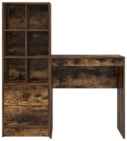 Mesa com Arrumação Carvalho Fumado Madeira Derivada
