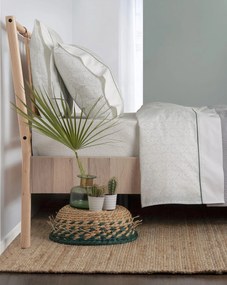 Jogo de lençóis 100% algodão orgânico -  Yucca Gamanatura: Verde cama 90cm - 1 lençol superior 180 x 280 cm + 1 lençol inferior 180 x 280 cm + 1 fronha almofada 50x70 cm