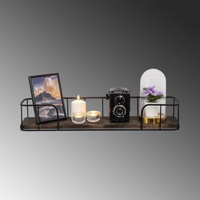 Prateleira Syringa – Preto Nogueira Escuro – 60x10x15 cm | Tribo Home
