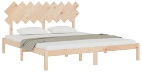 Estrutura de cama 180x200 cm super king madeira maciça