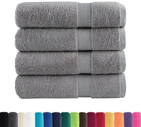 Toalhas de mãos premium SOLUND 4pcs 50x100 cm 600 gsm cinzento