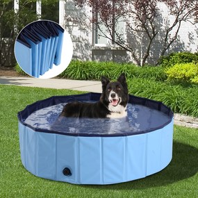 Piscina ou Banheira para Cães e Gatos Azul PVC Φ 100 x 30 cm