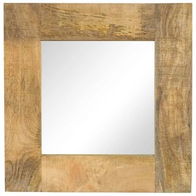 Espelho em madeira de mangueira maciça 50x50 cm