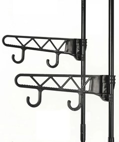 Suporte para roupas aço e tecido não tecido 55x28,5x175cm preto