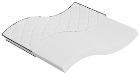 vidaXL Colchão de espuma médio suave 200x200 cm
