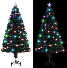Árvore de Natal pré-iluminada c/ suporte 150 cm fibra ótica