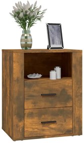 Mesa cabeceira 50x36x60 cm derivados madeira carvalho fumado