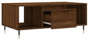 Mesa de centro 90x50x36,5cm derivados madeira carvalho castanho