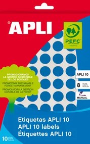 Etiquetas Autocolantes Ø 10 mm Redondos Apli – Azul