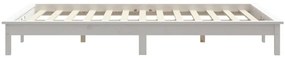 Estrutura de cama king size 150x200 cm pinho maciço branco