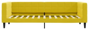 Sofá-cama 80x200 cm veludo amarelo