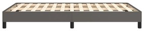 Estrutura de cama sem colchão 120x190cm couro do falso cinzento
