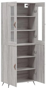 Armário alto 69,5x34x180 cm derivados de madeira sonoma cinza