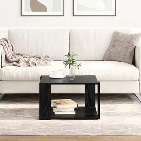 vidaXL Mesa de centro Carvalho preto 51.5 x 51.5 x 30 cm