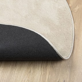 Tapete "HUARTE" de Pile Curto, Macio e Lavável Bege 80x150 cm
