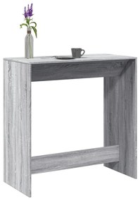 vidaXL Mesa de bar 102x50x103,5cm derivados de madeira cinzento sonoma