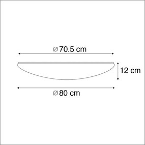 Luminária de teto LED com efeito estrela de 80cm com controle remoto - Extrema Moderno