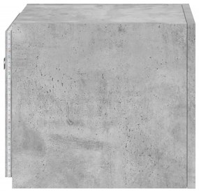 Móvel de parede p/ TV c/ luzes LED 30,5x35x30 cm cinza cimento