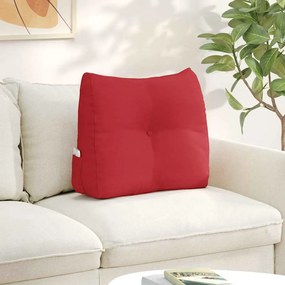 vidaXL Travesseiro para Costas Vermelho 60 x 24 x 50 cm tecido