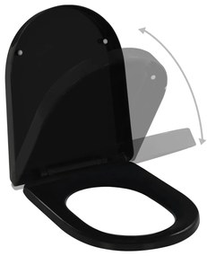 Tampo de sanita fecho suave com design remoção rápida preto