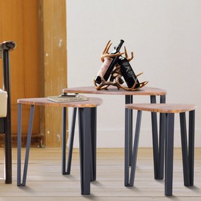 Conjunto de 3 Mesas de Café Nido Mesa de Café Moderna Mesa Auxiliar Me
