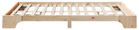 Estrutura de Cama Natural Madeira de Pinho 160 x 200 cm Durável