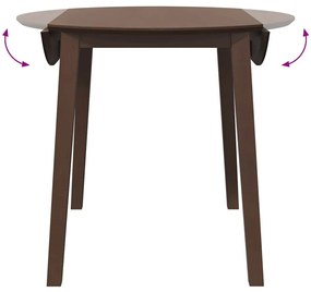 Mesa de jantar madeira seringueira maciça castanho