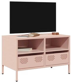 Móvel de TV 68x39x43,5 cm aço laminado a frio rosa