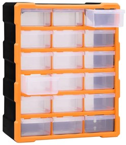 Caixa organizadora com 18 gavetas médias 38x16x47 cm