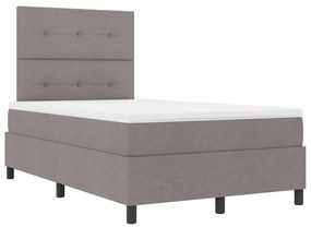 Cama Box com Colchão e Luz LED - Taupe - 120 x 200 cm - Tecido