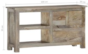Móvel de TV 100x30x55 cm madeira de mangueira maciça