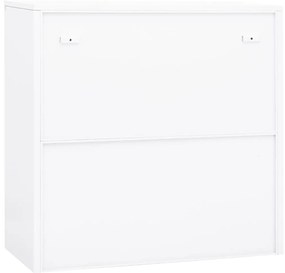 Armário de escritório 90x40x90 cm aço branco