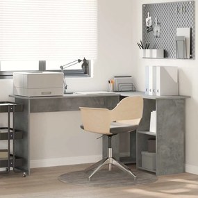 vidaXL Secretário de Computador Cinza-Concreto Cinza concreto