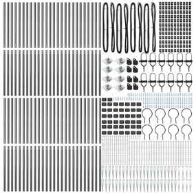 Postes de Cerca vidaXL com Ponta 52 pcs Ø32 mm 160 cm Aço Galvanizado
