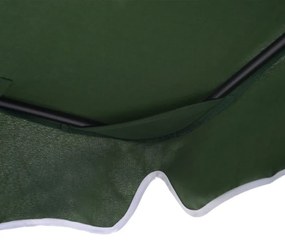 Baloiço de Jardim de 3 Lugares com Toldo Ajustável - Verde