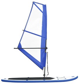 Prancha de Paddle SUP com Vela e Remo - 330cm - Azul e Branco