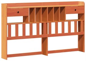 Cama com estante sem colchão 200x200 cm pinho maciço