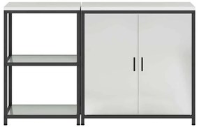 Conjunto de Armazenamento de Cozinha com prateleira 2 pcs Prata
