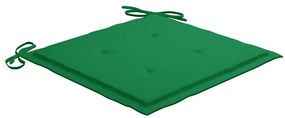 Cadeiras de jardim 6 pcs c/ almofadões madeira de acácia maciça