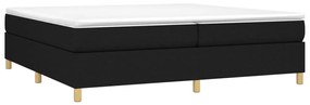 Estrutura de cama sem colchão 200x200 cm tecido preto