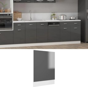 vidaXL Painel máquina lavar louça “Lyon” 45x3x67 cinzento