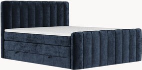 Cama divã em chenille artesanal com arrumação Novara, H4