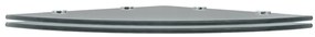 Prateleiras canto 2 pcs suportes cromados 45x45cm vidro preto