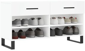 Banco sapateira 102x35x55 cm derivados de madeira branco