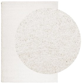 Tapete shaggy de pelo alto PAMPLONA 120x170 cm creme