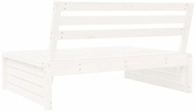 Sofá de centro para jardim 120x80 cm pinho maciço branco