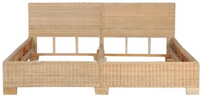 Estrutura de cama artesanal em vime natural 180x200 cm
