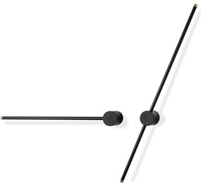 Lâmpada de Parede Sword - Preto - Largura: 91 cm Altura: 10 cm Profund