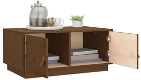 Mesa de centro 80x50x35 cm pinho maciço castanho mel